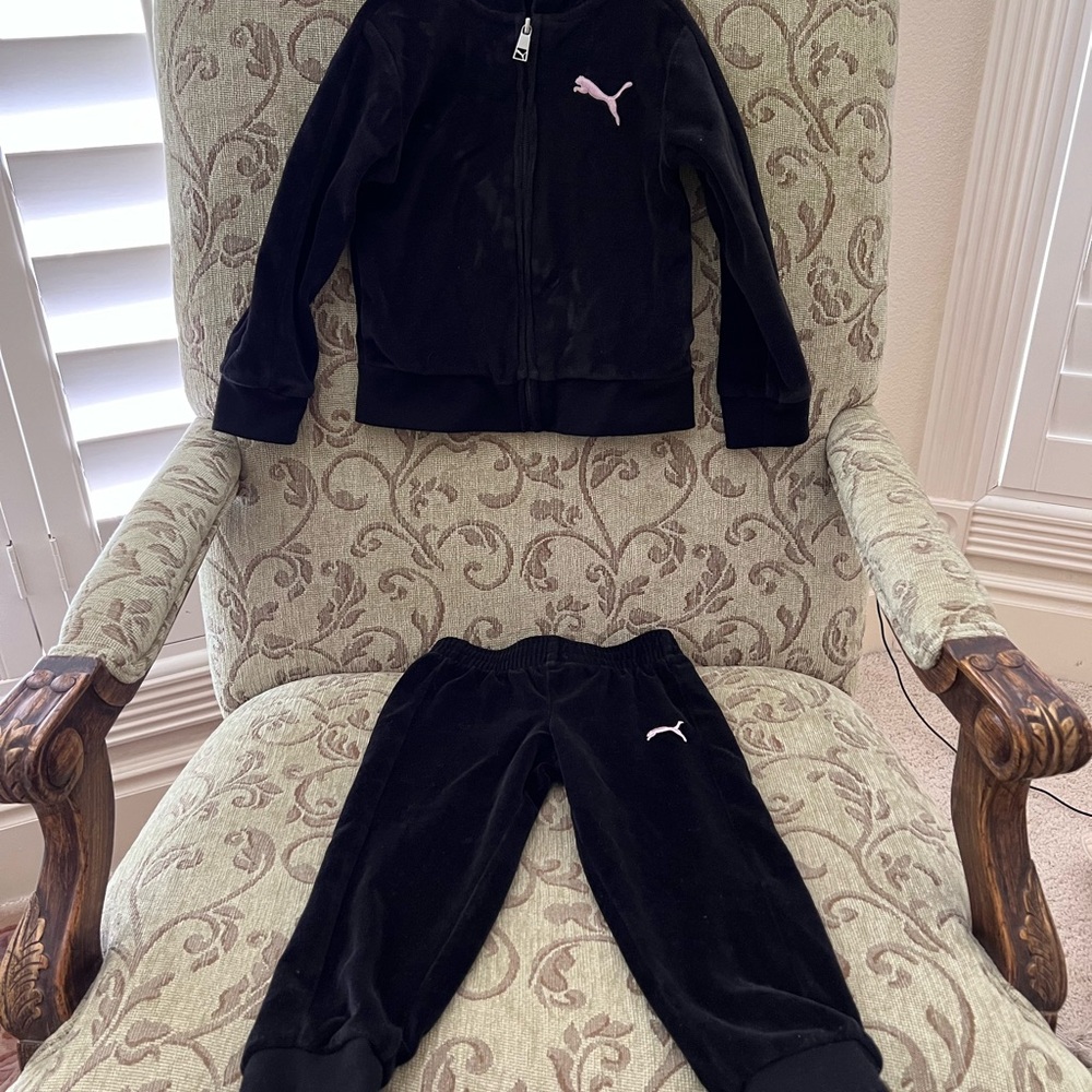 Puma Black Tracksuit Set